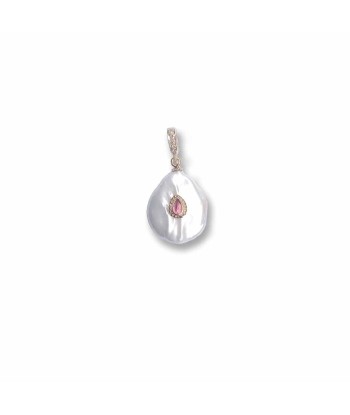 NAIADE Charm Perle baroque Tourmaline rose - Argent 925 plaqué or - A partir de 110€ offre 