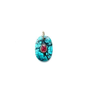 CHARM TURQUOISE sertie Tourmaline N°4 Paris Déstockage Promo