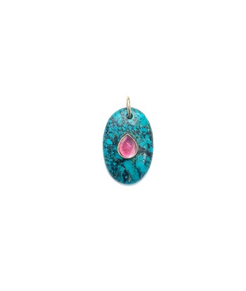 CHARM TURQUOISE sertie Tourmaline N°1 Dans la société mordern