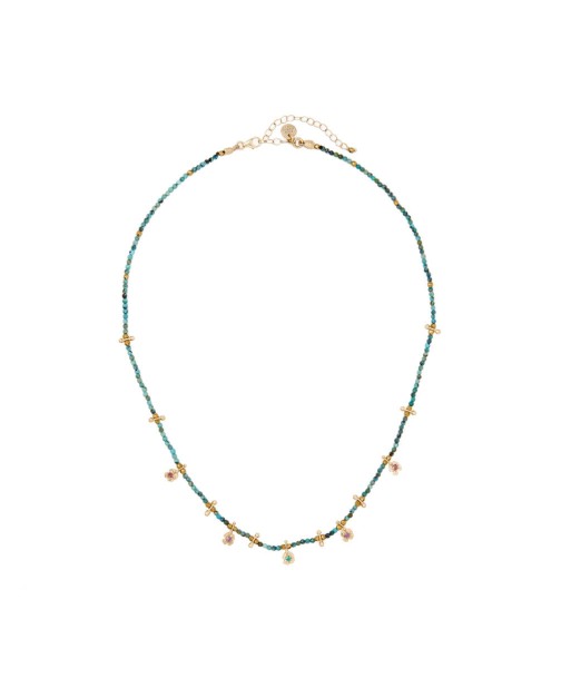 LUCKY Collier Turquoise Argent 925 plaqué Or Venez acheter