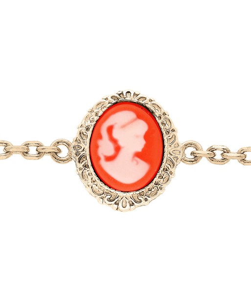 Bracelet plaqué or camée rose la livraison gratuite