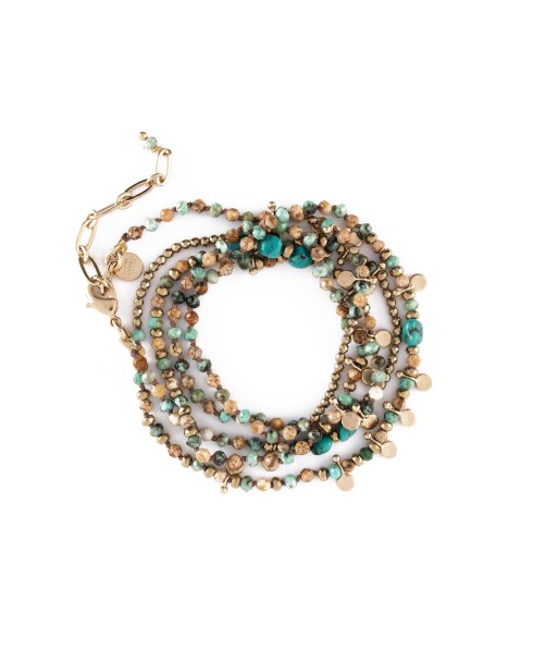 ADOUM Collier Turquoise Livraison rapide