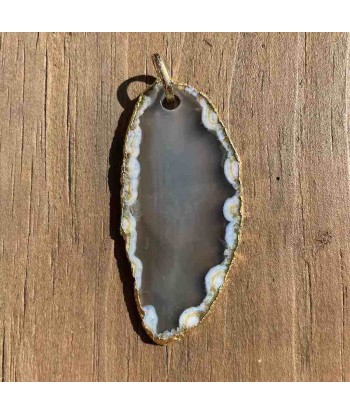 SLICE Pendentif Agate, Argent 925 plaqué or N°1 Toutes les collections ici