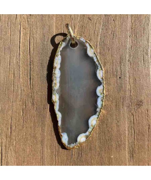 SLICE Pendentif Agate, Argent 925 plaqué or N°1 Toutes les collections ici