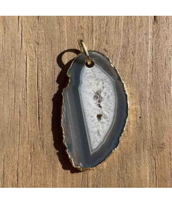 SLICE Pendentif Agate, Argent 925 plaqué or N°3 votre restaurant rapide dans 