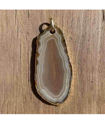 SLICE Pendentif Agate, Argent 925 plaqué or N°6 chez Cornerstreet bien 