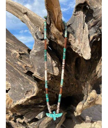 PRO - CONDOR Sautoir Chrysocolle Hessonite, Phoenix amazonite sur le site 