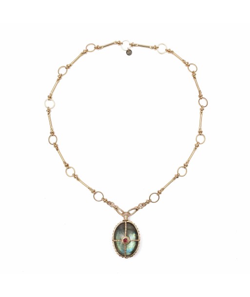 PRO - OCTAVE Collier Labradorite chaîne ronde français