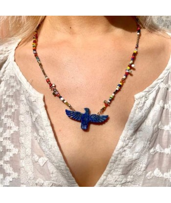 PRO - PHOENIX PERLE Collier Africa Lapis Lazuli les ctes