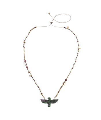 PRO - PHOENIX PERLE Collier Rubis Zoisite pas chere