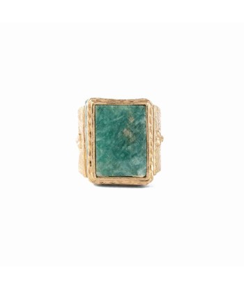 PRO - JULIET Bague Chevalière Gravée Amazonite plus qu'un jeu 