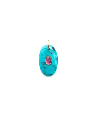 PRO - CHARM TURQUOISE sertie Tourmaline N°2 Toutes les collections ici