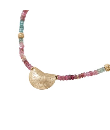 PRO - JAMIE Collier précieux Tourmalines - Argent plaqué or 24 cts la chaussure