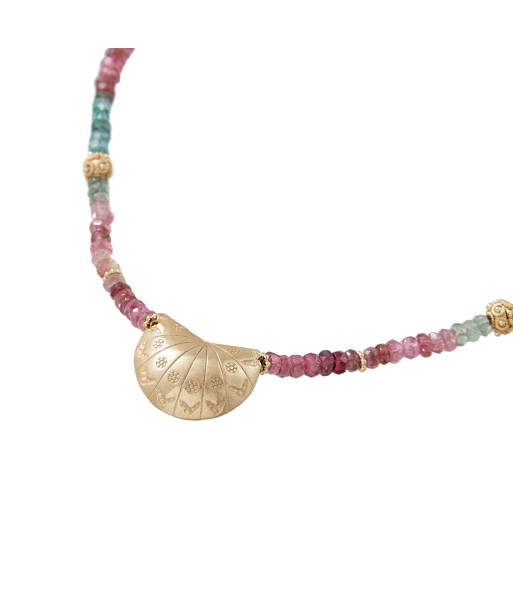 PRO - JAMIE Collier précieux Tourmalines - Argent plaqué or 24 cts la chaussure