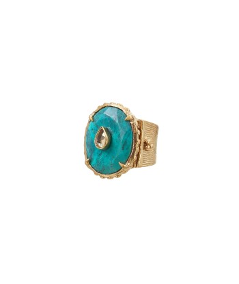 PRO - CHEEMA Bague Chevalière TURQUOISE offre 