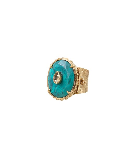 PRO - CHEEMA Bague Chevalière TURQUOISE offre 