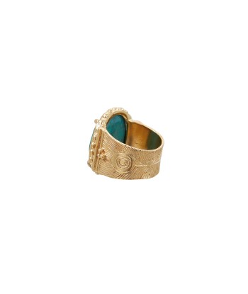 PRO - CHEEMA Bague Chevalière TURQUOISE offre 