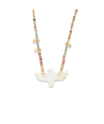 PRO - PHOENIX BABY PERLE Collier Nacre et Tourmalines de pas cher