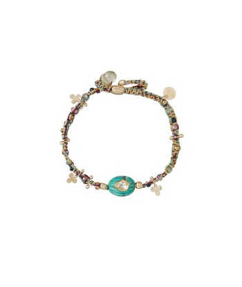 PRO - KASHA Bracelet Turquoise et Diamant Polki serti d'or, Argent 925 plaqué or online