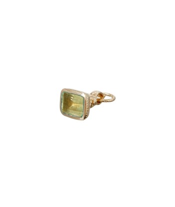 PRO - Charm Sceau Citrine, argent plaqué or 24 cts en linge