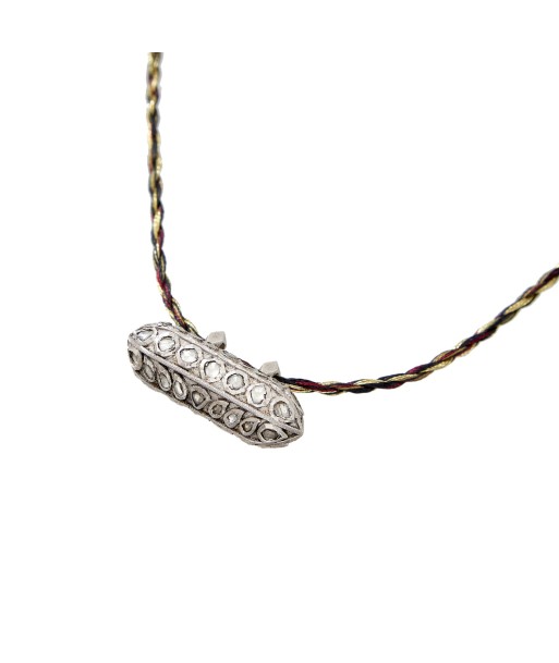 PRO - ETERNITY XL - Collier Talisman Multi Diamants et argent sur cordon en soie en ligne des produits 