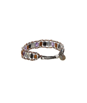 PRO - STROMBOLI Silver Bracelet Multi-pierres Argent 925 - Modèle Homme Paris Déstockage Promo