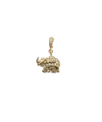 PRO - ELEPHANT Charm Diamants argent plaqué or 24 cts destockage