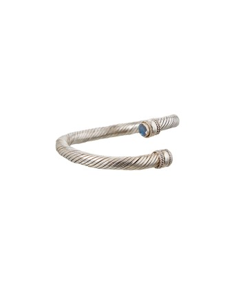 PRO - TWIST SILVER Bracelet jonc Labradorites - Argent patiné - Modèle Homme en ligne des produits 