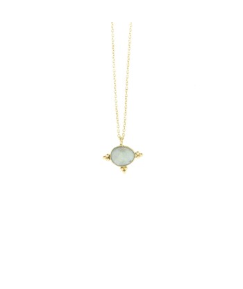 WISH Collier Labradorite, plaqué or 24 cts s'inspire de l'anatomie humaine