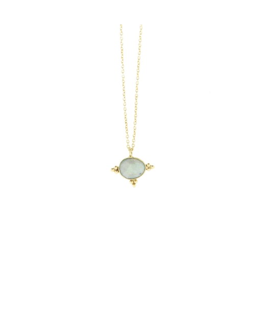 WISH Collier Labradorite, plaqué or 24 cts s'inspire de l'anatomie humaine