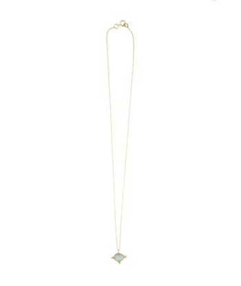 WISH Collier Labradorite, plaqué or 24 cts s'inspire de l'anatomie humaine