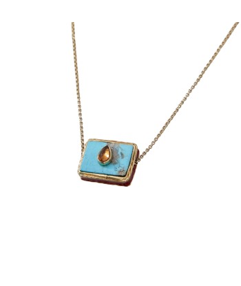 PRO - JULIET Collier Turquoise sertie Citrine prix pour 