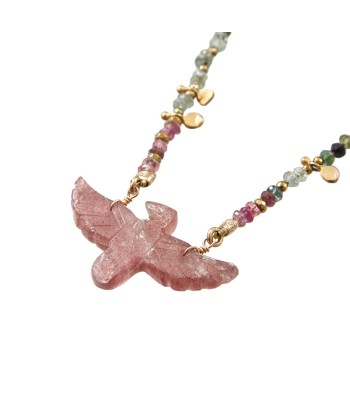 PHOENIX BABY PERLE Collier Strawberry Quartz meilleur choix