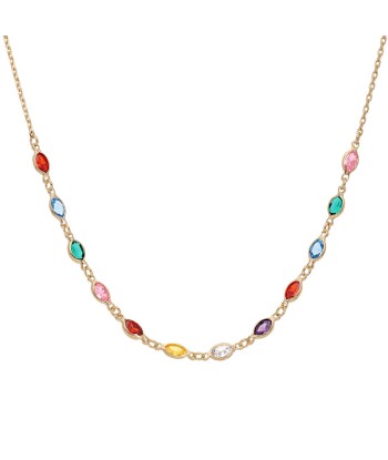 Collier  plaqué or tutti frutti degrade multicolores 2024