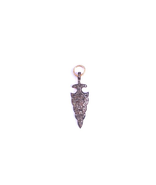 ARROW Pendentif amulette Pointe de flèche Diamants Argent 925 Pour