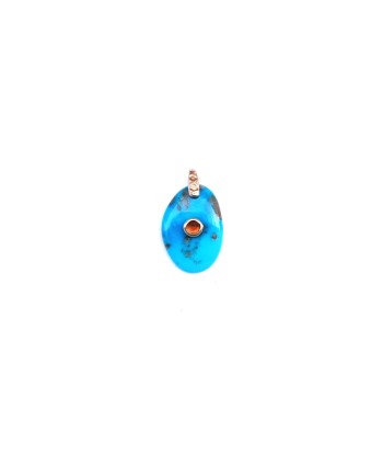 PENDENTIF TURQUOISE Petit modèle serti Grenat offre 