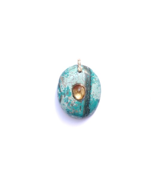 CHARM TURQUOISE sertie Citrine offre 