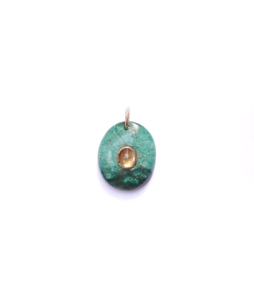 CHARM TURQUOISE sertie Citrine la livraison gratuite