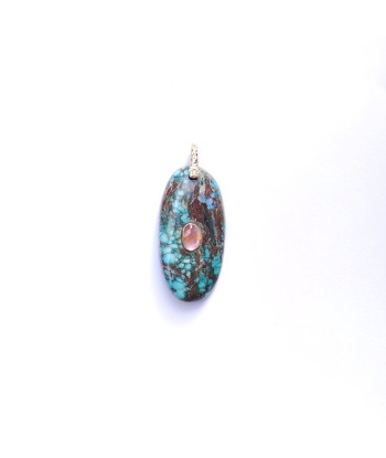 CHARM TURQUOISE sertie Tourmaline Profitez des Offres !