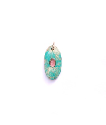 CHARM TURQUOISE sertie Tourmaline votre