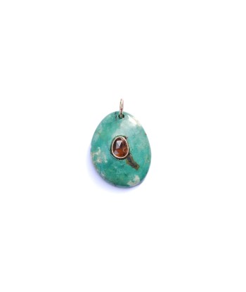 CHARM TURQUOISE sertie Tourmaline ambrée pas cher chine