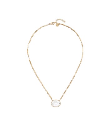 KHEOPS ovale Collier Cristal de roche Œil de protection - Plaqué or 24 cts Profitez des Offres !