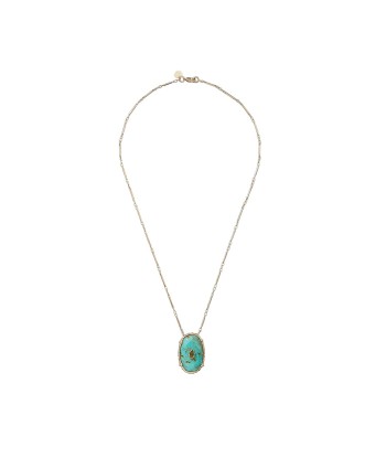 PRO - CHEEMA Collier, Turquoise sertie, Citrine, plaqué Or 24 cts Livraison rapide