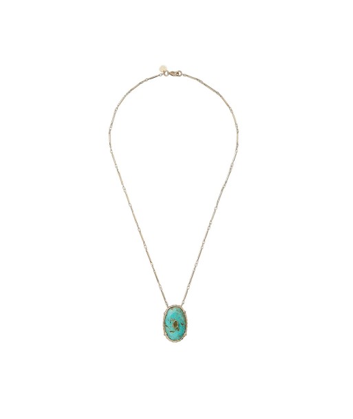 PRO - CHEEMA Collier, Turquoise sertie, Citrine, plaqué Or 24 cts Livraison rapide