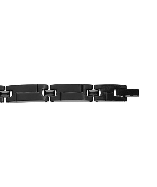 Bracelet acier pvd noir mat reglable 2024