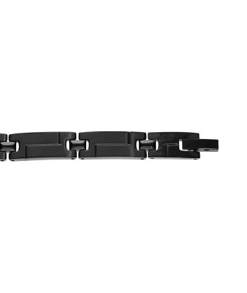 Bracelet acier pvd noir mat reglable 2024