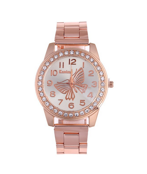 Montre Papillon Or Rose pas cher 