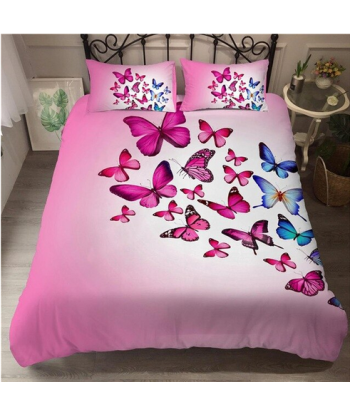 Housse de Couette Papillon Fille en linge