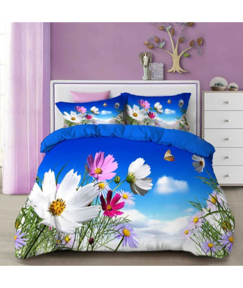 Housse de Couette Motif Papillon en linge