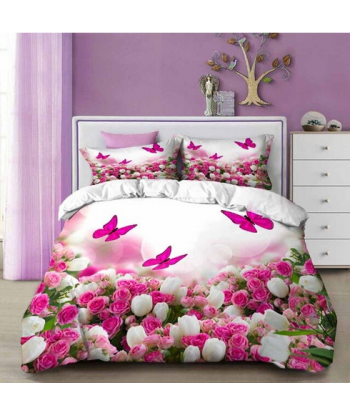 Housse de Couette Papillon avec Fleurs pour bénéficier 